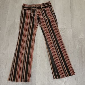 Miss Me Multicolor Striped Brushed Corduroy Flare Pants